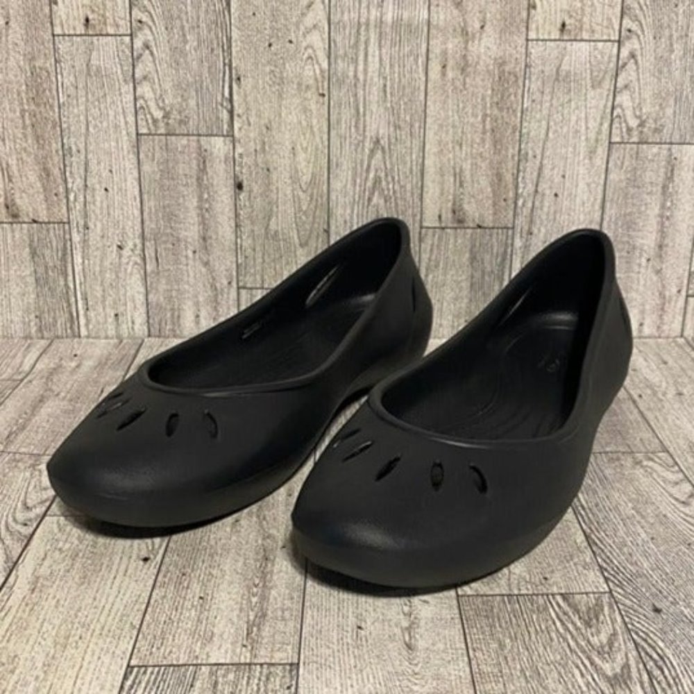 Crocs Ballerina Black Slip On Flats Size 9
